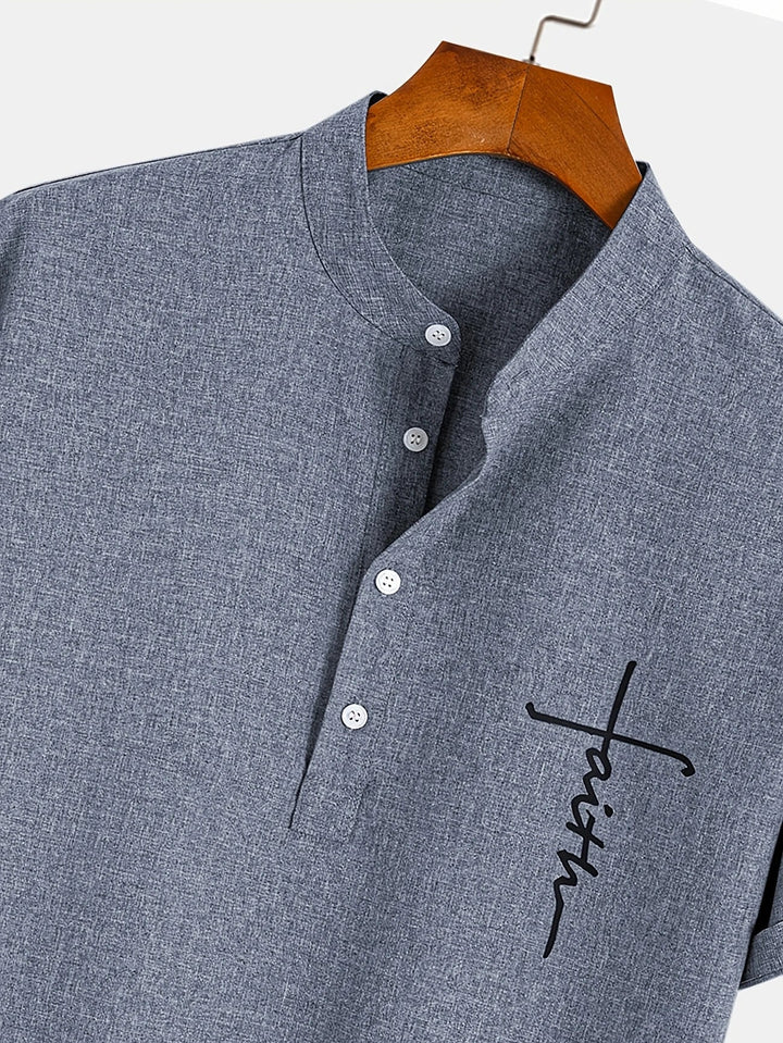 MARCEL | Chemise élégante à manches courtes et col montant