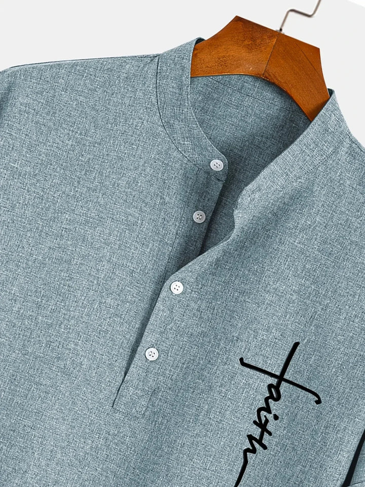 MARCEL | Chemise élégante à manches courtes et col montant