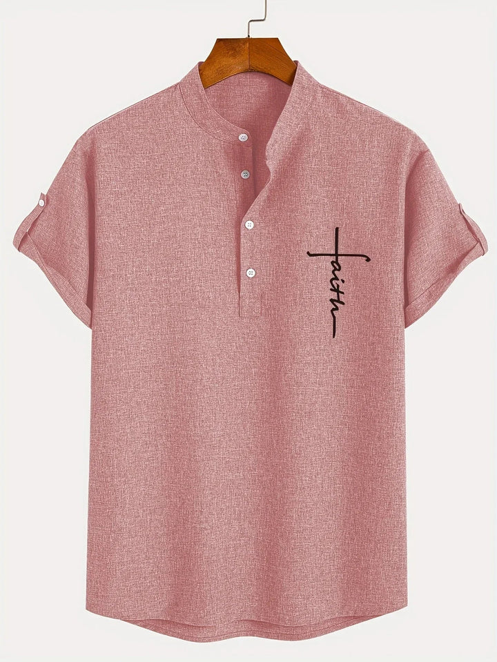 MARCEL | Chemise élégante à manches courtes et col montant
