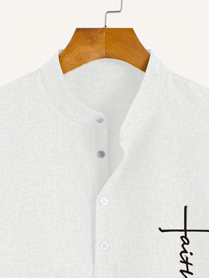 MARCEL | Chemise élégante à manches courtes et col montant